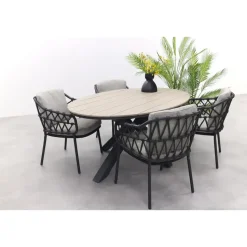 4 Seasons Calpi / GI Edison 180 x 115 cm. tafel - ovale tuinset