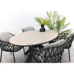 4 Seasons Calpi / GI Edison 180 x 115 cm. tafel - ovale tuinset