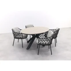 4 Seasons Calpi / GI Edison 180 x 115 cm. tafel - ovale tuinset