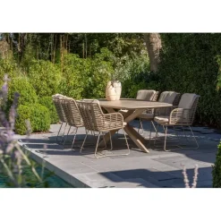 4 Seasons Fabrice lounge dining stoel - Latte