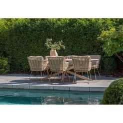 4 Seasons Fabrice lounge dining stoel - Latte