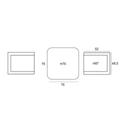 4 Seasons Manitoba bistro tuinset 3-delig Manolo tuintafel - latte