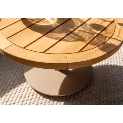 4 Seasons Volta teak salontafel - Ø60 cm. taupe