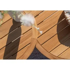 4 Seasons Volta teak salontafel - Ø60 cm. taupe