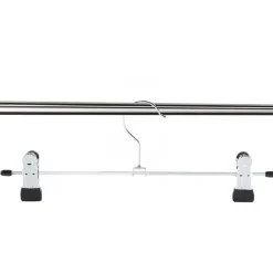 20 Stuks Broekhangers met Knijpers- Stevige Kleding Hangers Zilver en Zwart