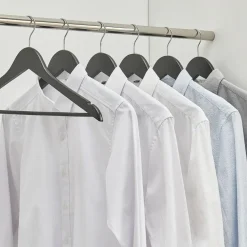 20 stuks Massief Houten Kledinghangers - Esdoorn Hout - Glad Oppervlak - Zwart