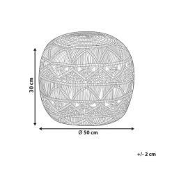 AADHI - Poef - Beige - 50 x 50 cm - Synthetisch materiaal