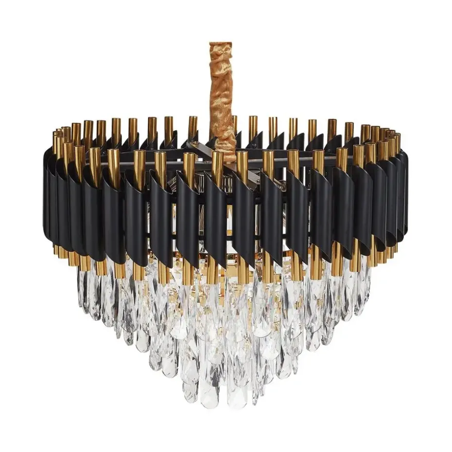 ABELLAS - Kroonluchter - Goud/Zwart - Metaal