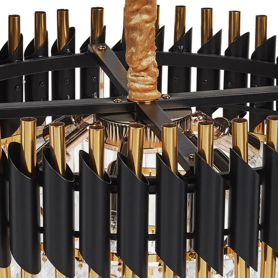 ABELLAS - Kroonluchter - Goud/Zwart - Metaal