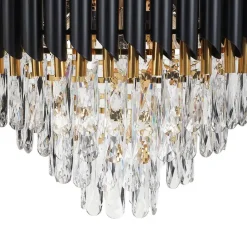 ABELLAS - Kroonluchter - Goud/Zwart - Metaal