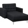 ABERDEEN - Chaise longue - Grijs - Symmetrisch - Polyester