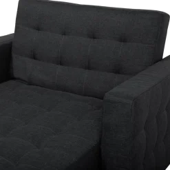 ABERDEEN - Chaise longue - Grijs - Symmetrisch - Polyester