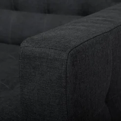 ABERDEEN - Chaise longue - Grijs - Symmetrisch - Polyester