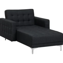 ABERDEEN - Chaise longue - Grijs - Symmetrisch - Polyester