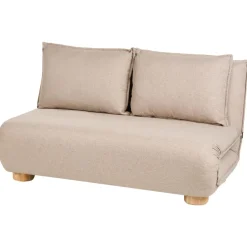 ABISKO - Slaapbank 2-zits - Beige - Kunstlinnen