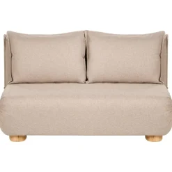 ABISKO - Slaapbank 2-zits - Beige - Kunstlinnen