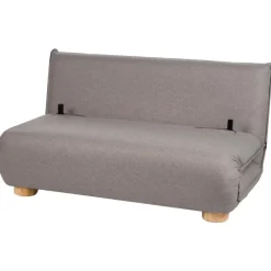 ABISKO - Slaapbank 2-zits - Donkergrijs - Kunstlinnen