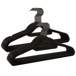 ACAZA - 50 Anti-slip kleerhangers - Zwarte haak