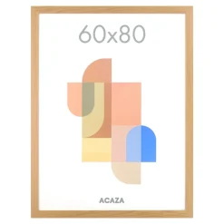 ACAZA Fotokader - Fotolijst van 60x80 cm - Warm Oak - MDF - Plexiglas