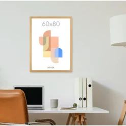 ACAZA Fotokader - Fotolijst van 60x80 cm - Warm Oak - MDF - Plexiglas