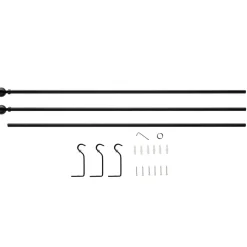 ACAZA Gordijnroede - Uitschuifbare Gordijn Rail - Stang van 240-360 cm - Zwart