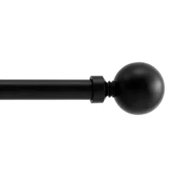 ACAZA Gordijnroede - Uitschuifbare Gordijn Rail - Stang van 240-360 cm - Zwart