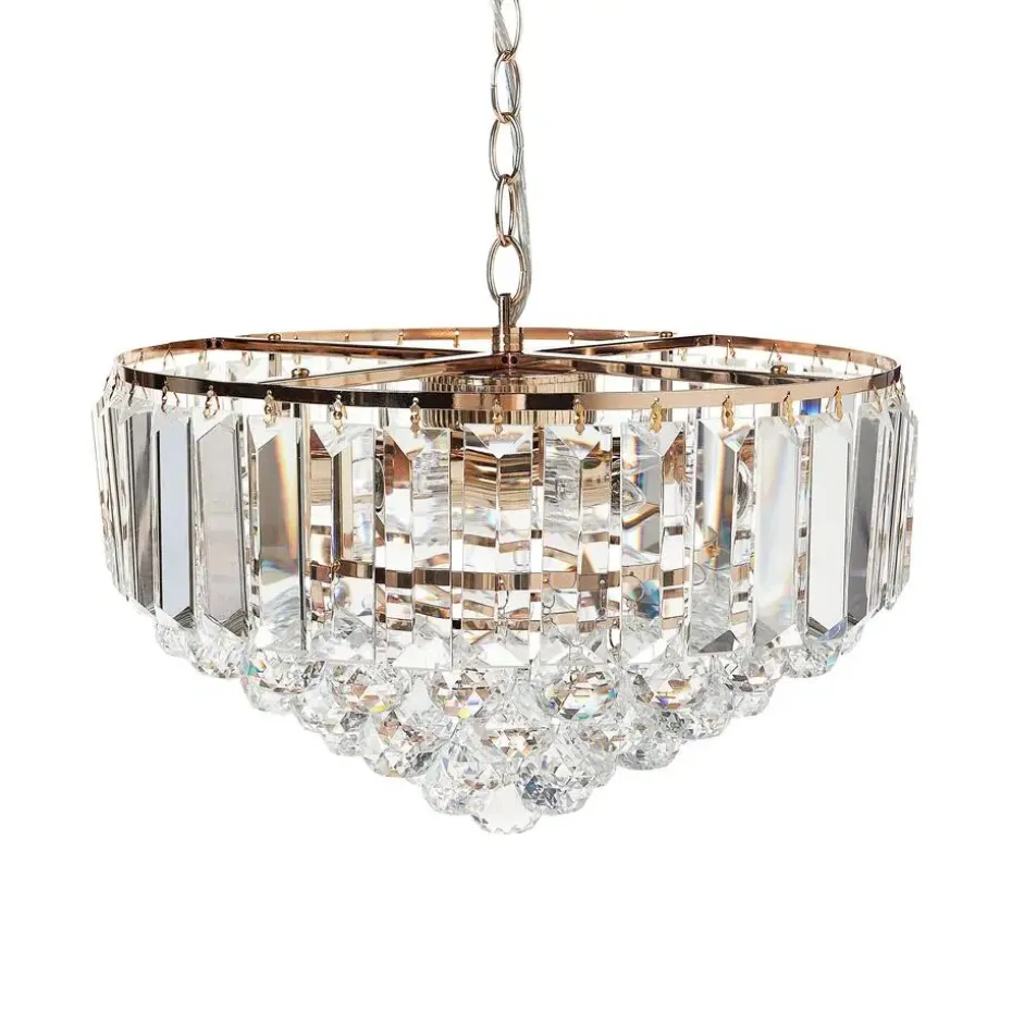 ACHEIRO - Kroonluchter - Goud - ⌀ 49 cm - Kristal