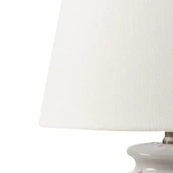 ACROSSO - Tafellamp - Wit - Porselein/Linnen