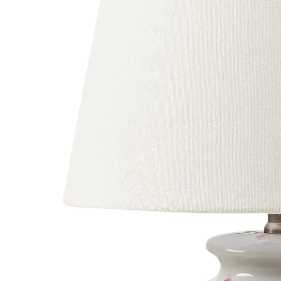 ACROSSO - Tafellamp - Wit - Porselein/Linnen