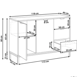ADELAIDE - Dressoir - Wit - MDF