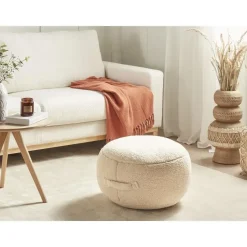 ADLANA - Poef - Beige - Stof