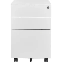 Afsluitbaar ladeblok / bureaukast 39x60 cm - 3 lades - Wit