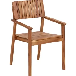 AGELLO - Tuinset voor 4 met parasol - Lichthout - Acaciahout