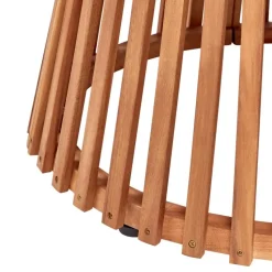 AGELLO - Tuinset voor 4 met parasol - Lichthout - Acaciahout