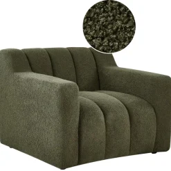 AGERUP - Fauteuil - Donkergroen - Bouclé