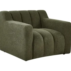 AGERUP - Fauteuil - Donkergroen - Bouclé