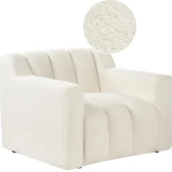 AGERUP - Fauteuil - Gebroken wit - Bouclé