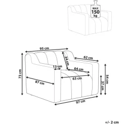 AGERUP - Fauteuil - Gebroken wit - Bouclé