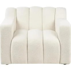 AGERUP - Fauteuil - Gebroken wit - Bouclé