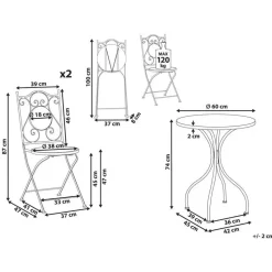 AGGIUS - Bistroset - Zwart - IJzer