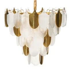 AGUIRRE - Kroonluchter - Messing/Transparant - Glas