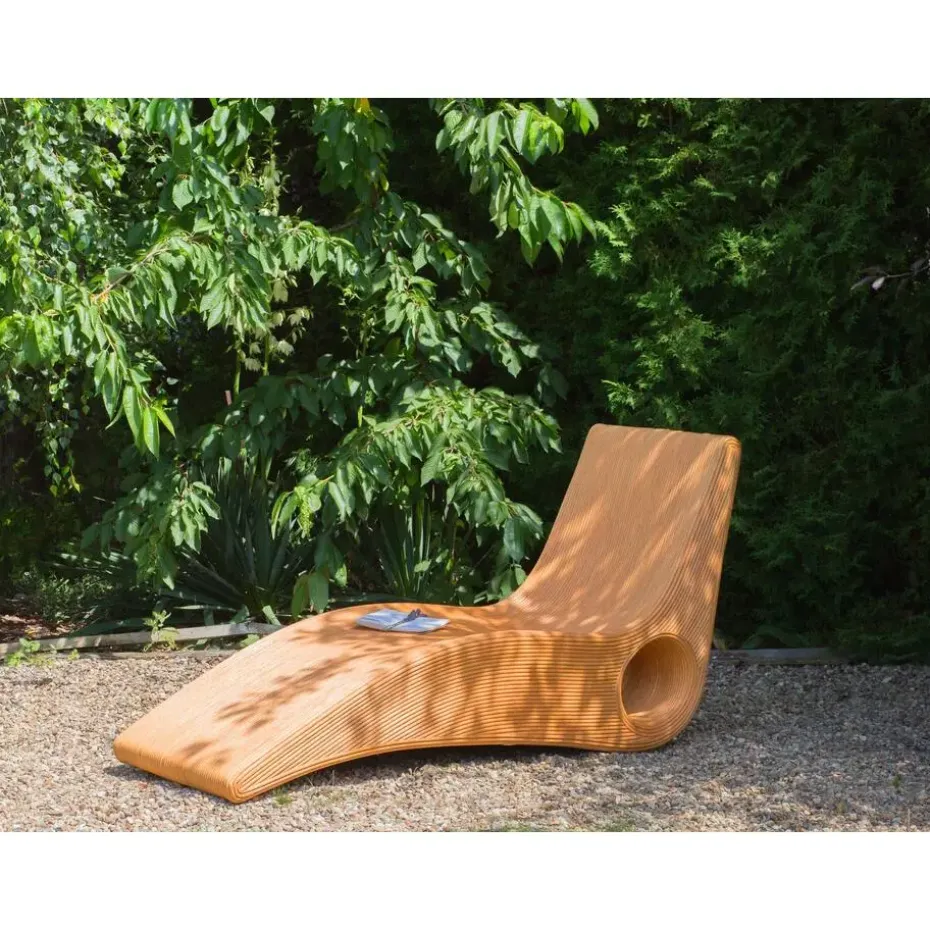 AIROLE - Ligstoel - Lichthout - Rotan