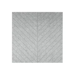 Akoestisch wandpaneel PET-vilt - 100x100cm - Visgraat motief Lichtgrijs