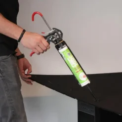 Akoestisch wandpaneel PET-vilt - 100x100cm - Visgraat motief Antraciet