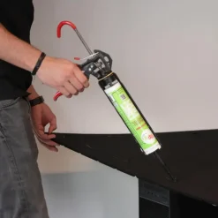 Akoestisch wandpaneel PET-vilt - 100x100cm - Visgraat motief Zwart