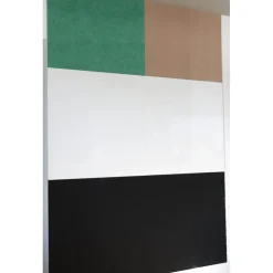 Akoestisch wandpaneel PET-vilt - 100x100cm - Visgraat motief Zwart