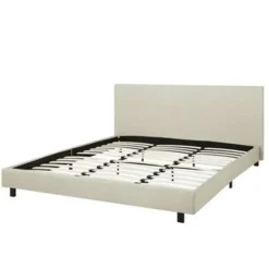 ALBI - Tweepersoonsbed - Beige - 180 x 200 cm - Polyester