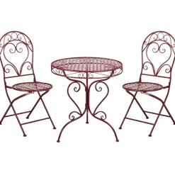 ALBINIA - Bistroset voor 2 - Bordeaux - Metaal