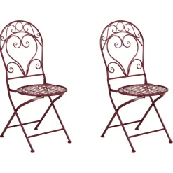 ALBINIA - Bistroset voor 2 - Bordeaux - Metaal