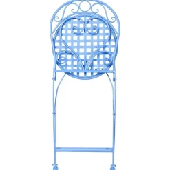 ALBINIA - Tuinstoel set van 2 - Blauw - Metaal